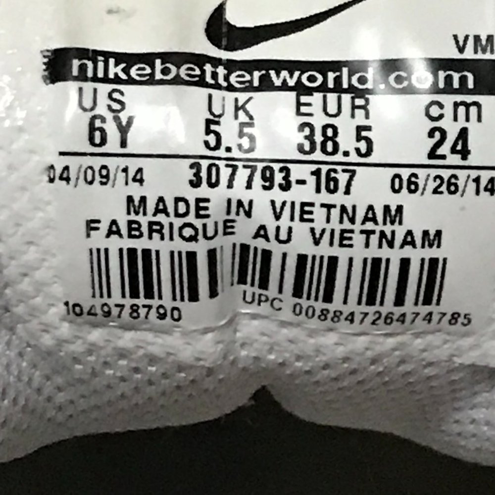 Nike Air Max 90 Triple White Youth Size 6Y Style 307793-167   - 224835 - Picture 12 of 12